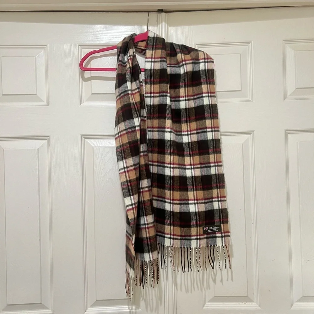 Scottish 100% cashmere multicolored tartan plaid men’s scarf classic gentleman